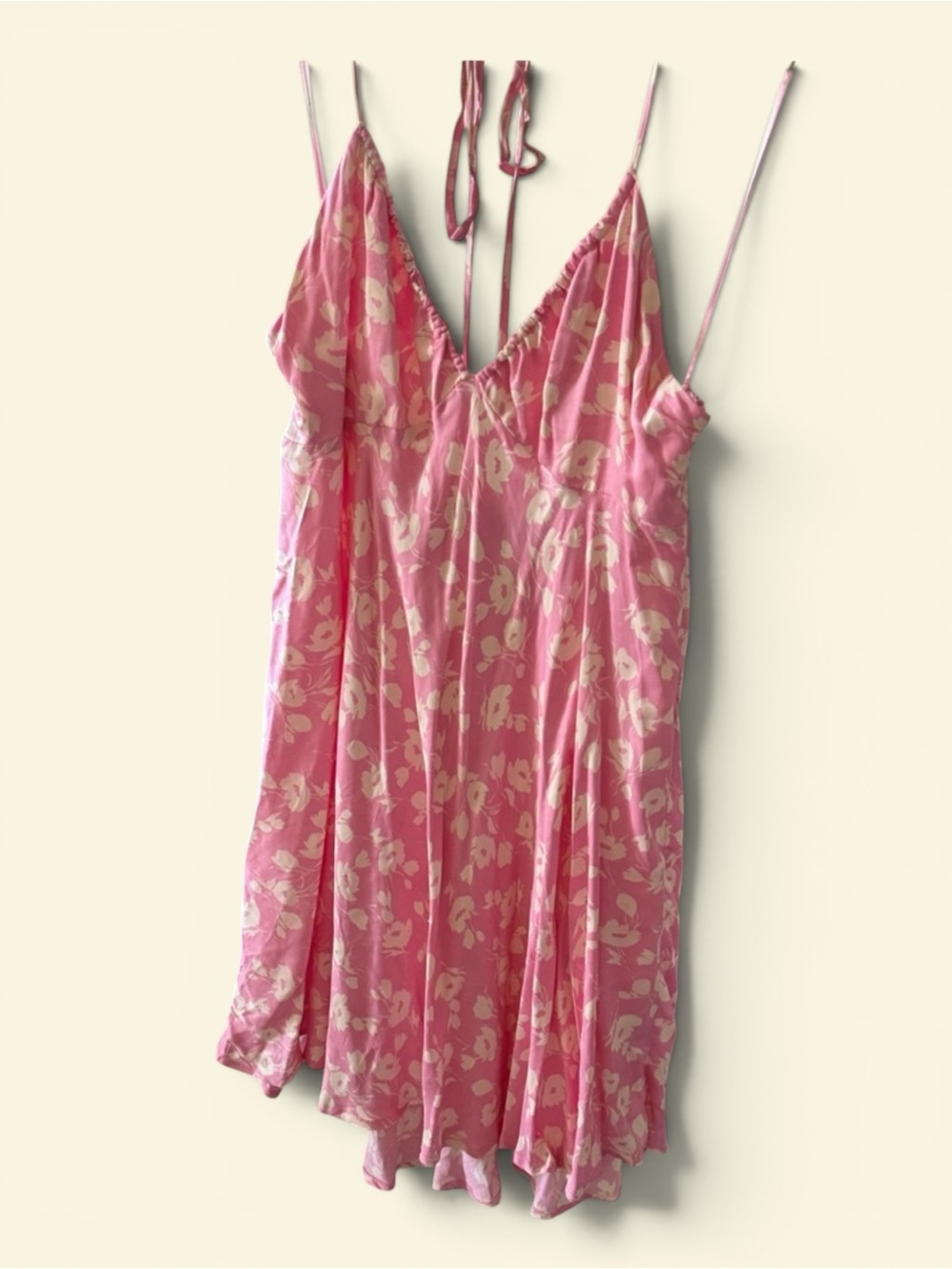 ZARA like new Floral Pink dress SZ M pit2pit 15” has stretch